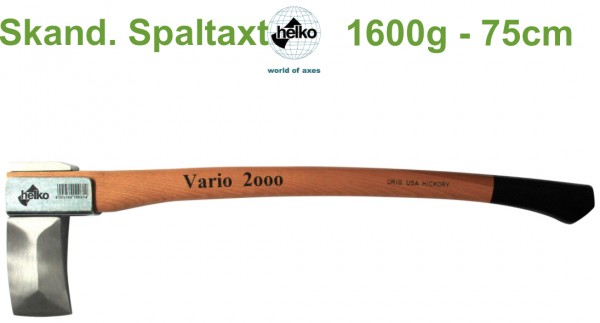 Skandinavische Spaltaxt Helko Vario 2000 1600g 75cm
