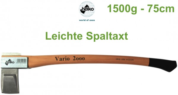 Leichte Spaltaxt Helko Vario 2000 1500g 75cm